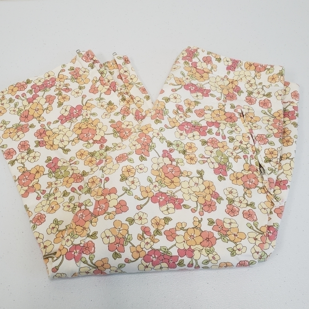 Loft Petites Womens Floral Marisa Cropped Pants Size 2P - Picture 2 of 8